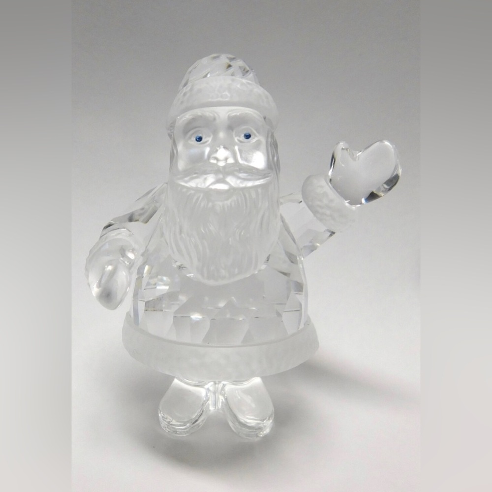 Swarovski Crystal Blue Eyes Santa Claus Figurine Retired 2 3/8" No Box